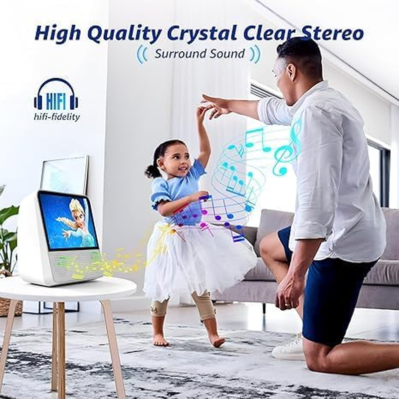 9.8'' Portable DVD Player for Car, 4000 Mah Rechargeable Outdoor CD Player with 7" Digital Screen, Support Sync Screen to TV, Support SD Card/Usb/Dvd/Cd/Bluetooth/Usb/Line/Timer/Repeat (White) image number 4