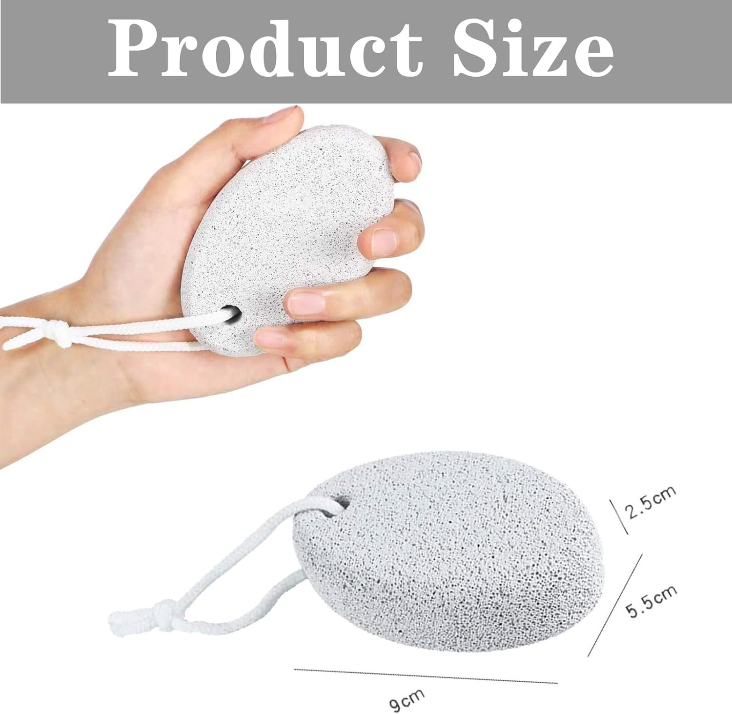 6 Pack Natural Foot Pumice Stone for Feet,Lava Pedicure Tools Hard Skin Callus Remover for Feet and Hands,Foot Exfoliator,Foot Scrubber,Foot File,Remove Dead Skin and Calluses image number 5