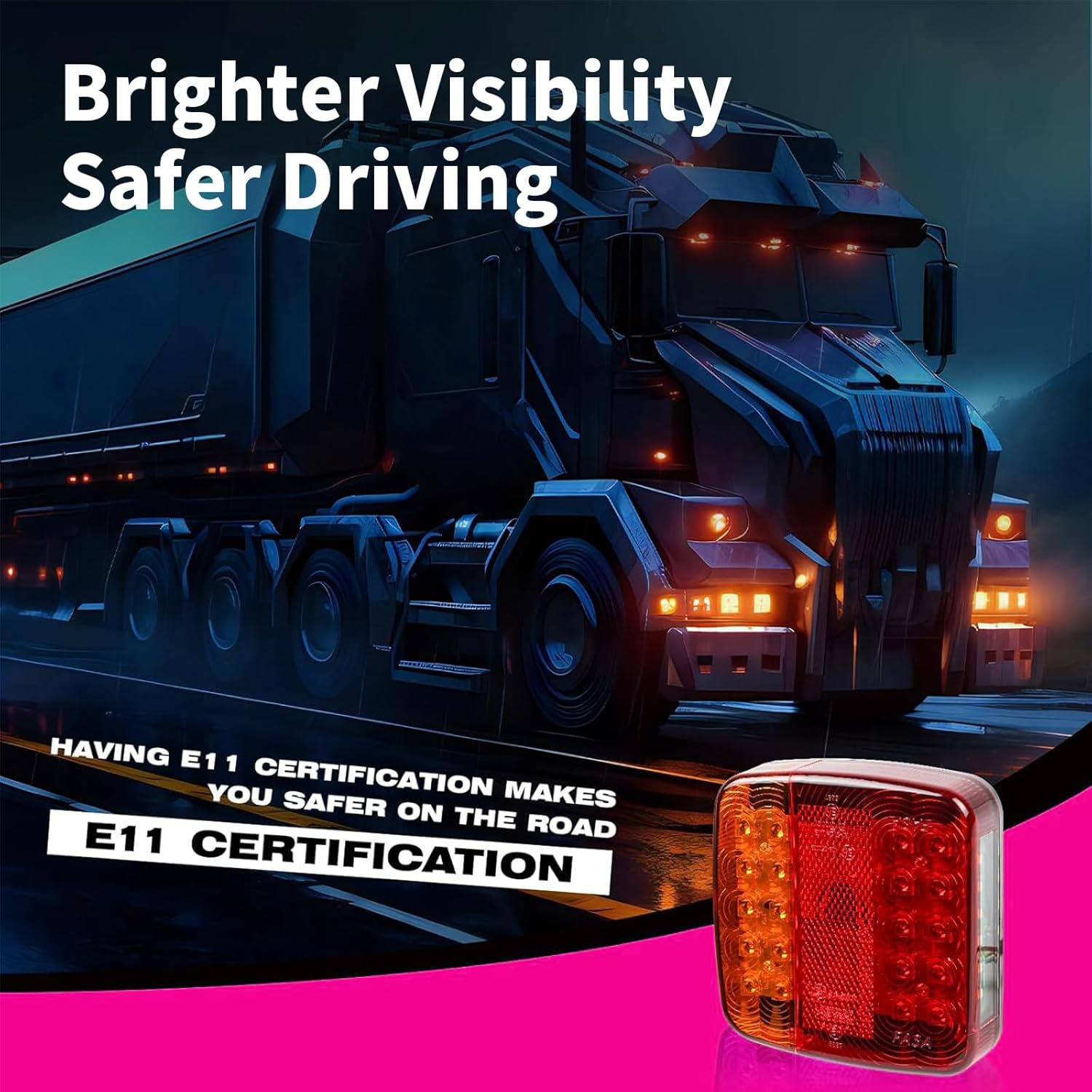 2Pcs 12V 26LED Trailer Lights Kit &ndash; Waterproof Stop/Tail/Turn Signal Lights for Truck, Boat, Caravan & RV &ndash; Durable, Bright & Safe Night Driving image number 4