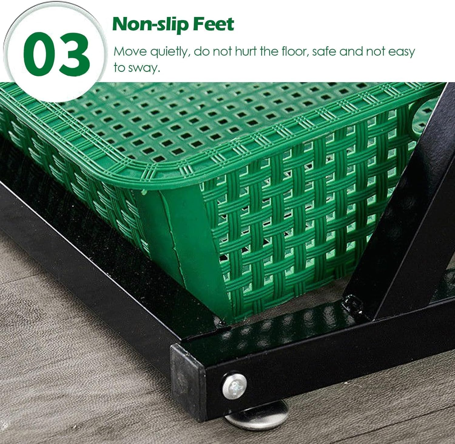 Snack Storage Rack Storage Baskets， Snack Organizer Basket Shelf(Green,120X35X140Cm/47.2X13.8X55.1In) image number 6