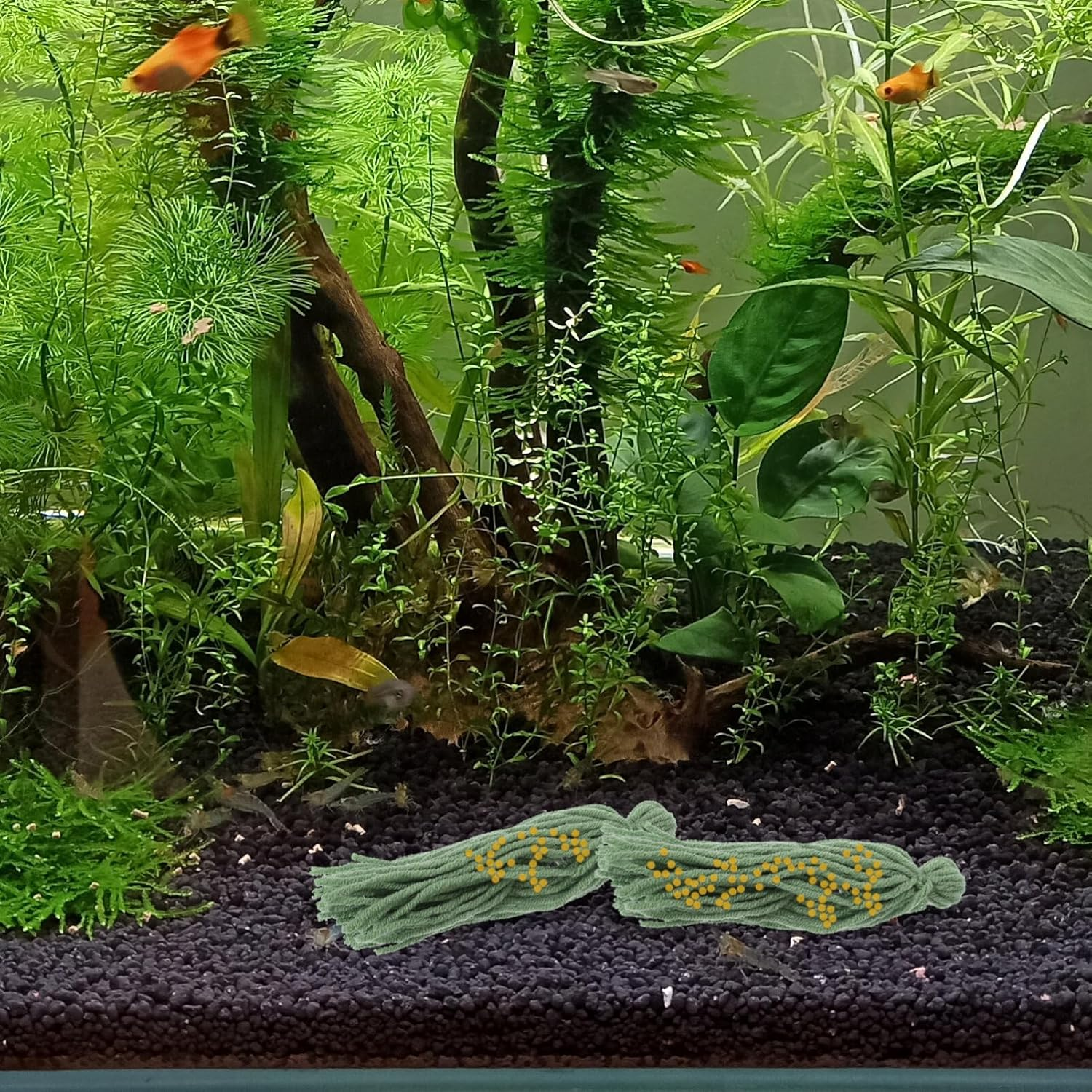 5Pcs Fish Spawning Mop Floating Fish Breeding Mops for Fish Tank Fish Egg Laying Fish Breeding Mop Baby Fish Hideout Aquarium Grass A image number 3