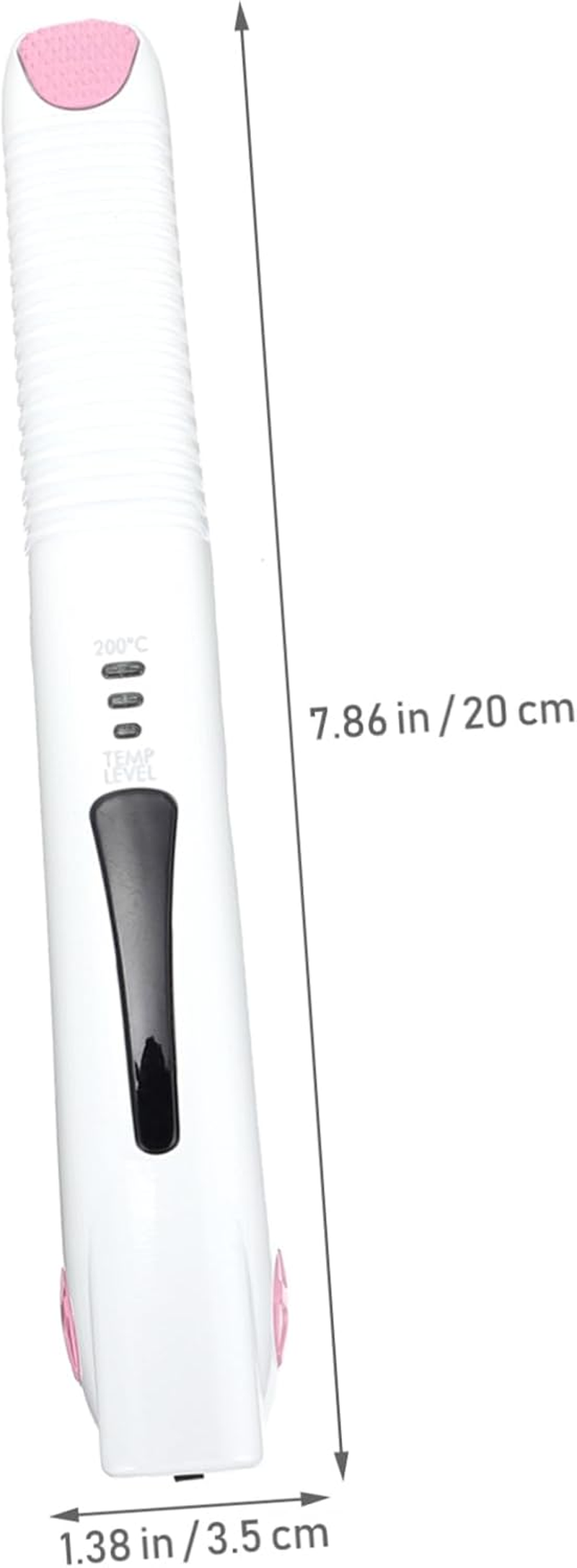 DINHEAROM Cordless Mini Hair Straightener and Curler 2-In-1 Usb Rechargeable Travel Size Fast Heating Suitable for Hair Types Pearl White image number 5