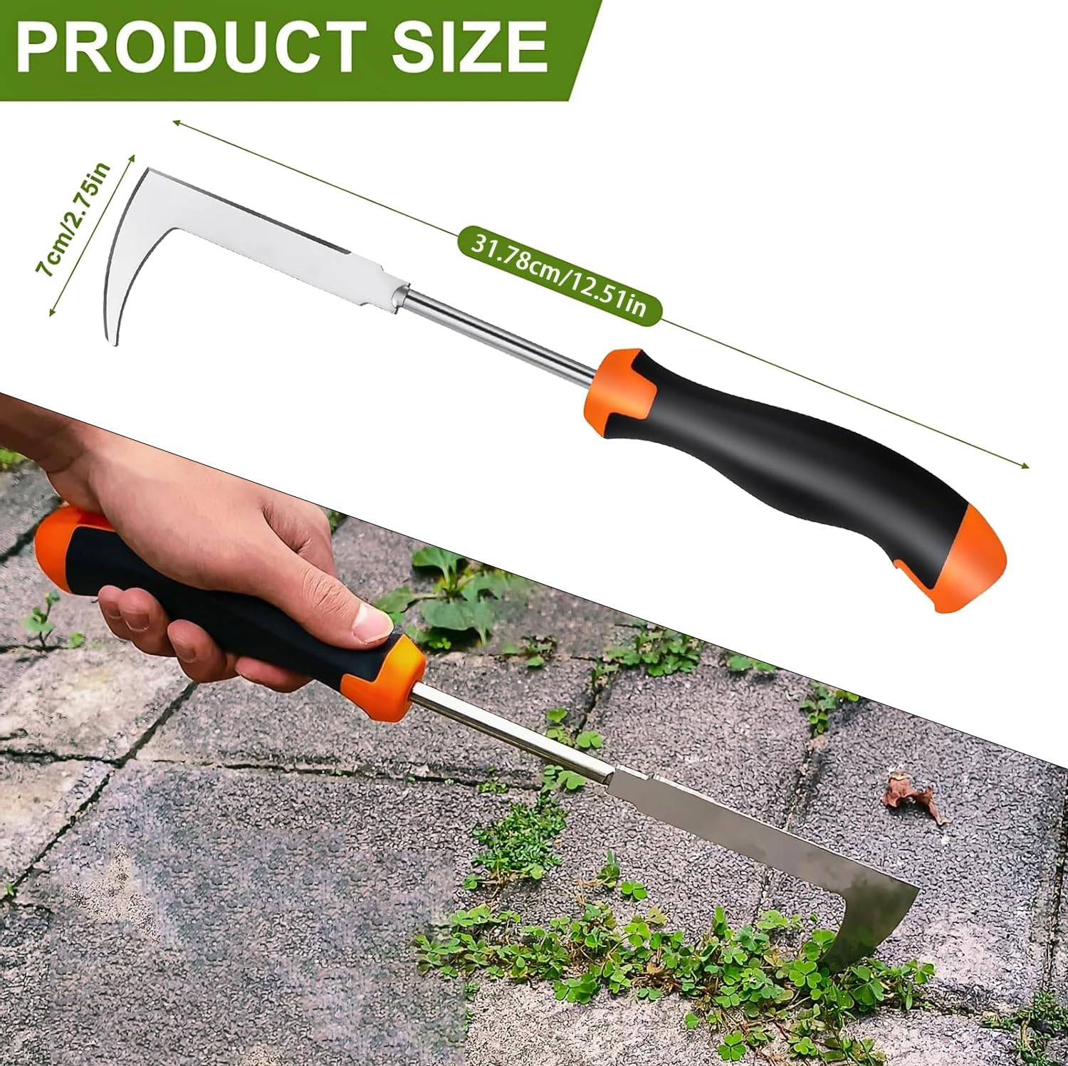 Hand Weeder Set with Garden Gloves with Claws for Yard, Lawn, Patio and Garden Care | 4-Tine Tool & Comfort Grip image number 6