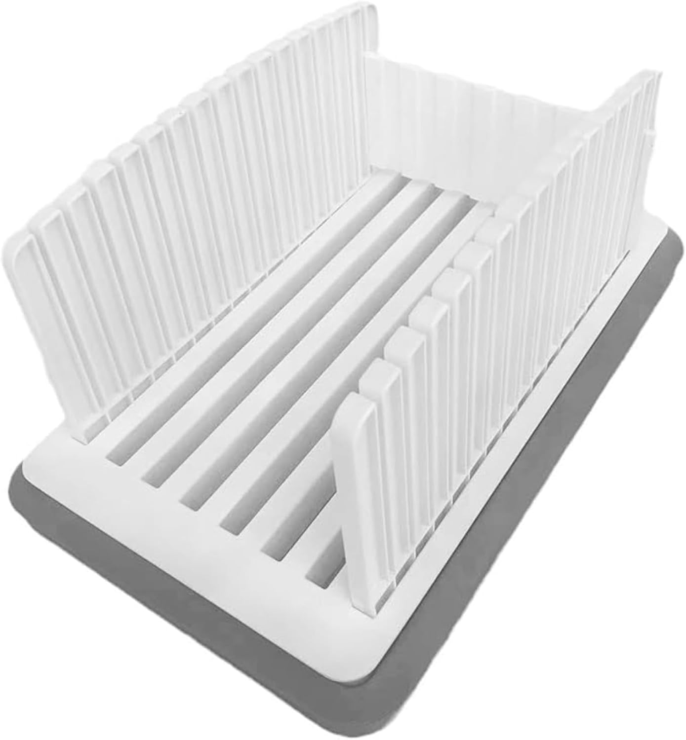 RODISHOMM Adjustable Bread Slicer with Crumb Catcher Tray, Foldable Bread Cutting Guide for Homemade Bread, Loaf Cakes, Sandwiches &ndash; Width & Thickness Adjustable, Kitchen Counter Clean Tool image number 5