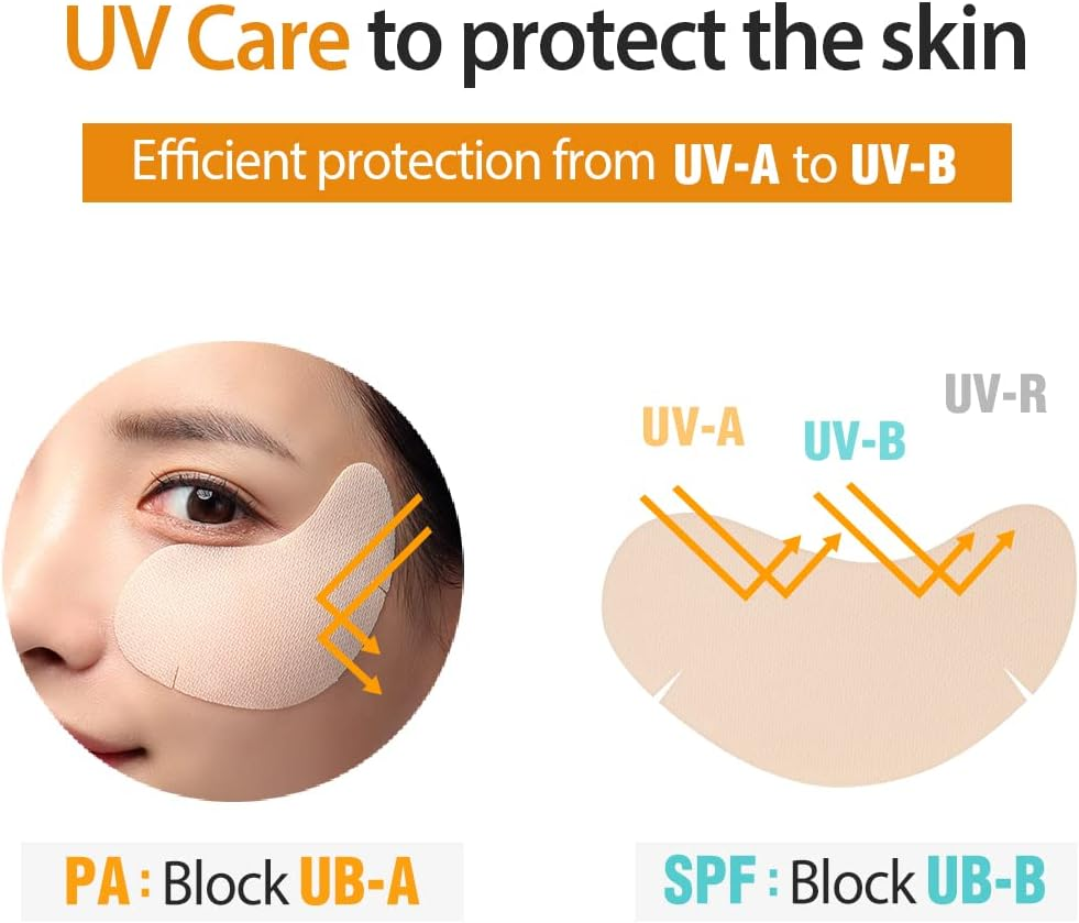 DASHU Daily Sunshield Golf Patch 5 Pairs | Korean Skin Care Cooling Gel Patches for Outdoors | Portable Collagen Patches for Face | Age Defying Sun Shield Peptide Patch | Easy Peel off Facial Patches image number 5