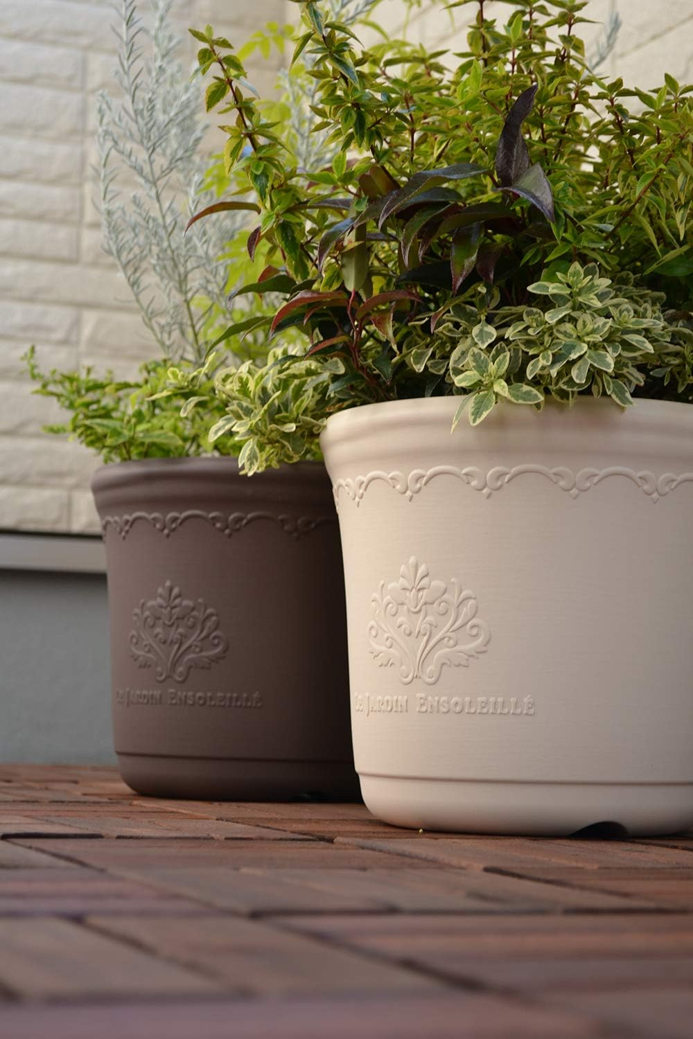 Appleware Plant Pot, Planter, Cecil Pot, 23 Type, Ash Brown, Soil Capacity: 2.1 Gal (5.5 L), Depth 9.2 X Width 9.2 X Height 8.3 Inches (23.4 X 23.4 X 21 Cm), Large Soil Capacity, Planting Planting,