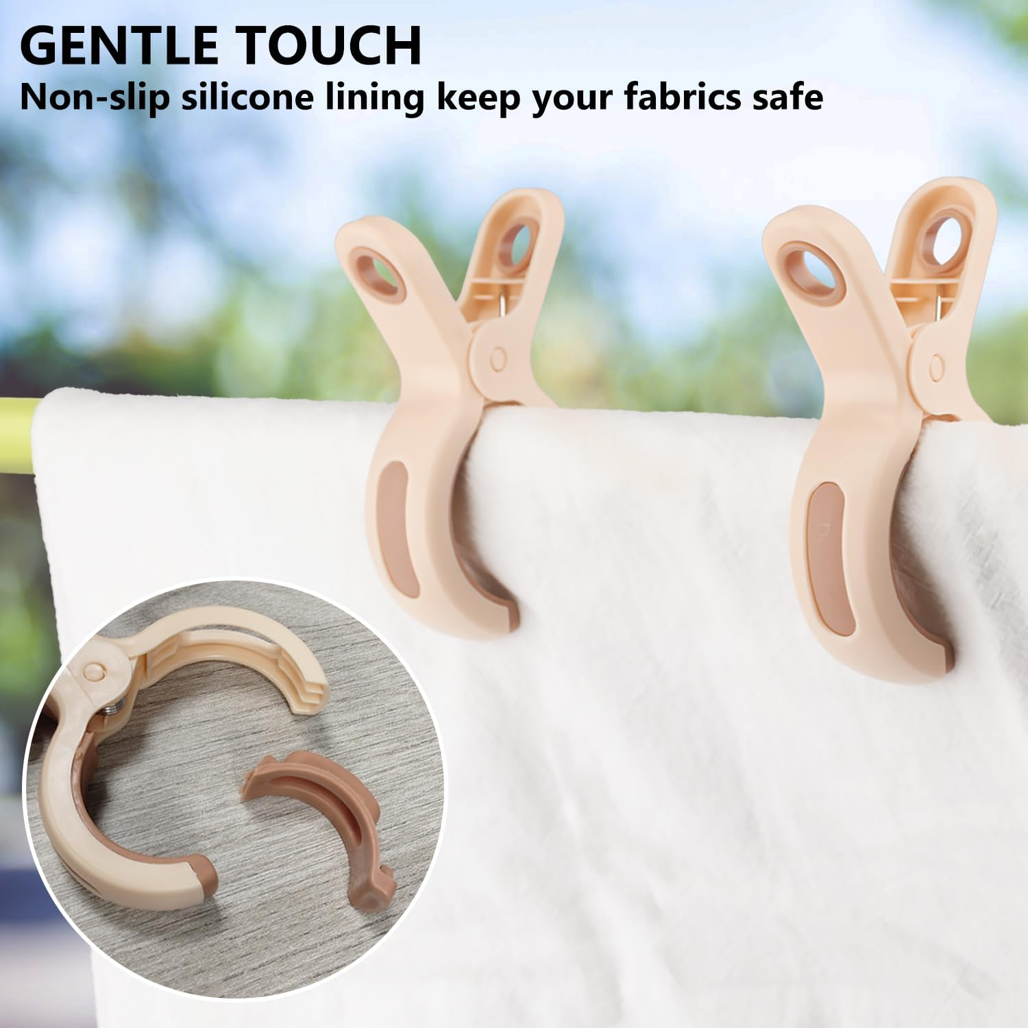 9 Pack Beach Towel Clips, Heavy-Duty Plastic Clothes Pins Bright Color Beach Chair Towel Holder Windproof Clothes Clips to Keep Your Towel Clothes Blankets (Pink) - Pink image number 6