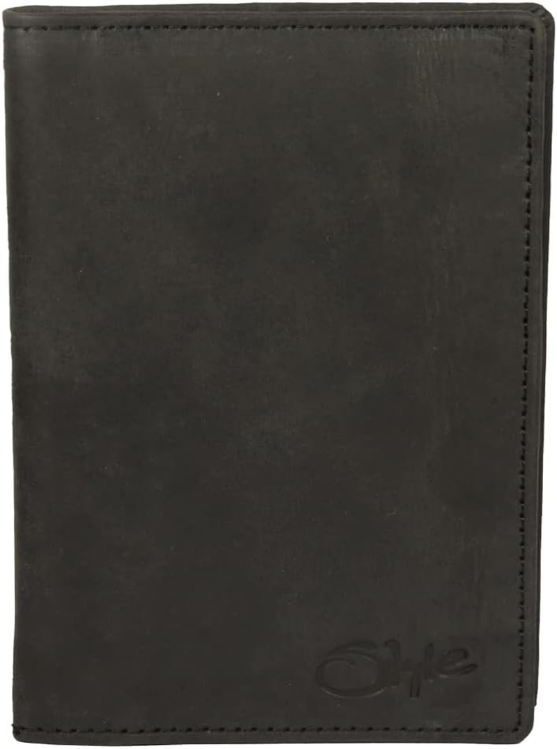 STYLE SHOES Black Smart and Stylish Leather Passport Holder, Black, Luggage
