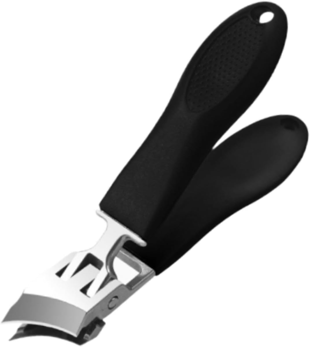 Angled Nail Clippers, Wide Opening for Elderly, Large - Stainless Steel Nail Clippers for Men, Thick Nails, Black image number 3