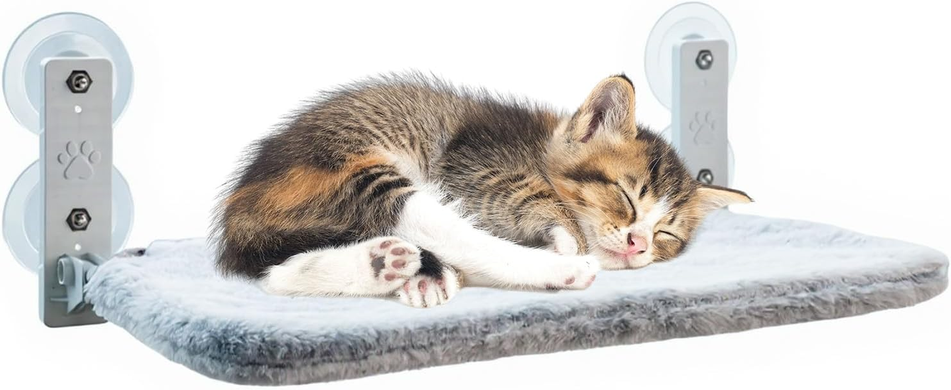 Window Perch Hammock Seat,Cat Cordless Window Bed Hammock, Holds up to 10Kg,Providing All-Around Sunbath, Space-Saving, Washable(50X30Cm) image number 1