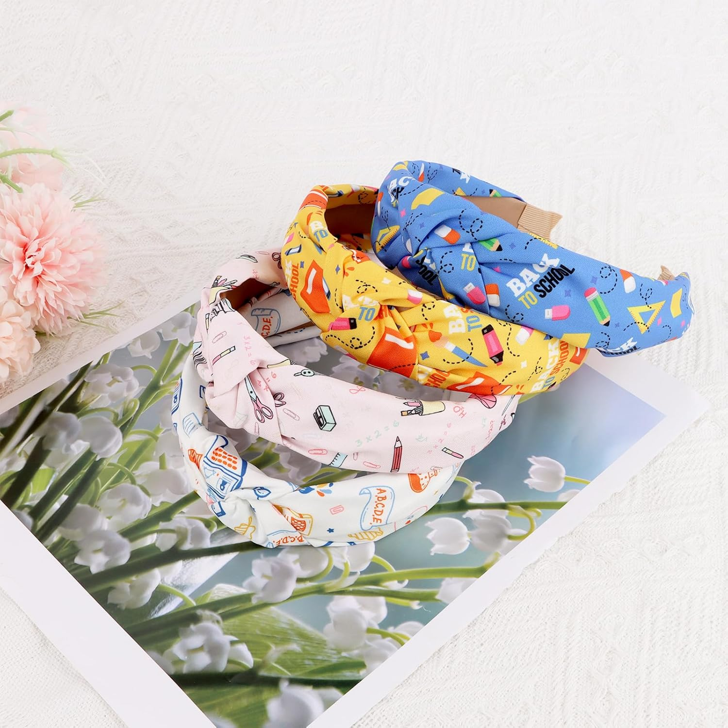 EXIPSAT Women'S Headband Set, Wide Headband & Hair Band, Colourful Hair Accessories with Wrap Look for Women, Set of 4 image number 1