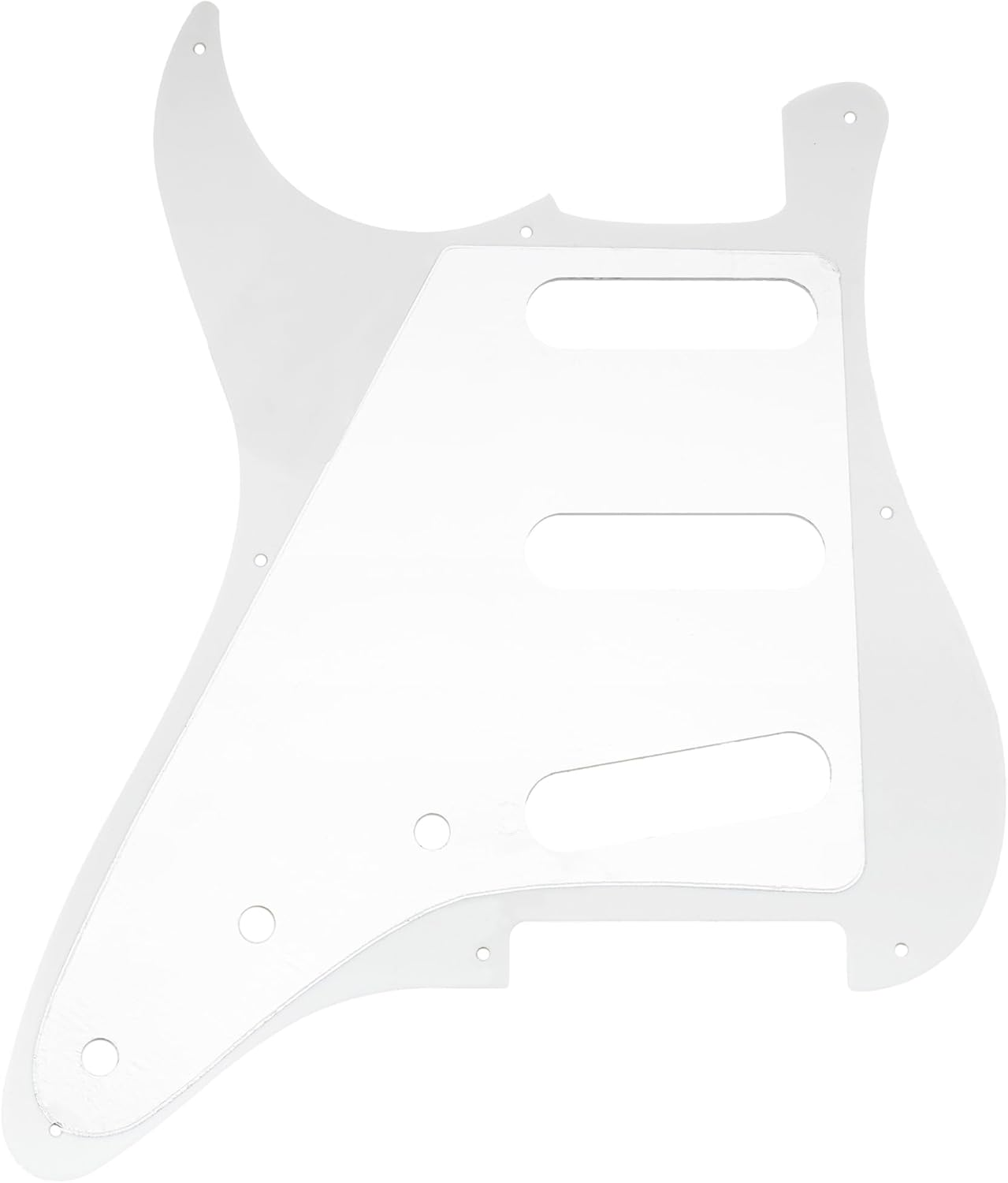Musiclily Pro 8-Hole Guitar Strat Pickguard for JPN Fender Japan 57 Vintage Style Stratocaster, 1Ply White image number 5