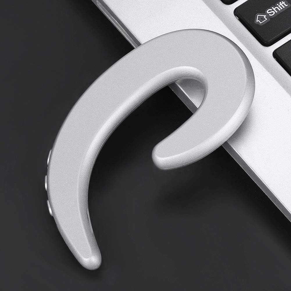 Ciglow Bluetooth Headphone, Wireless Hands Free Ear Hook Headset Painless Bone Conduction Earphone Waterproof Ergonomic Design Headset(Silver) - Silver image number 5