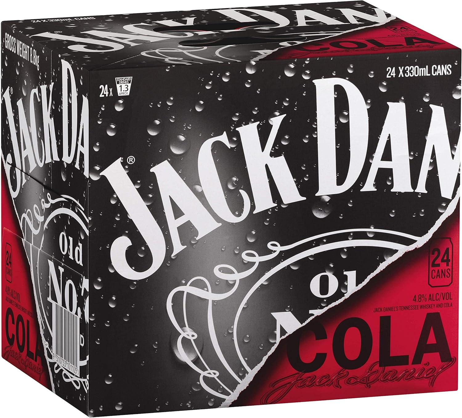 Jack Daniel'S Tennessee Whiskey & Cola, 4.8%, 24 X 330 Ml Cans (Cube) image number 1
