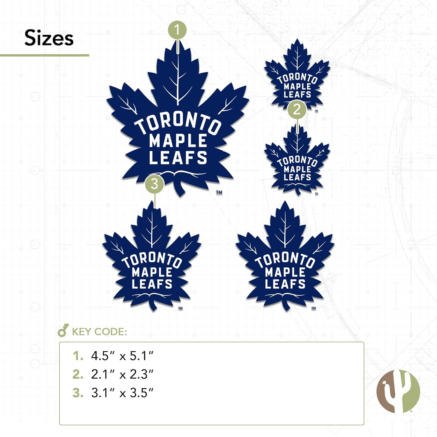 Toronto Maple Leafs Team NHL National Hockey League Sticker Vinyl Decal Laptop Water Bottle Car Scrapbook (Type 3 - Main Logo) image number 2