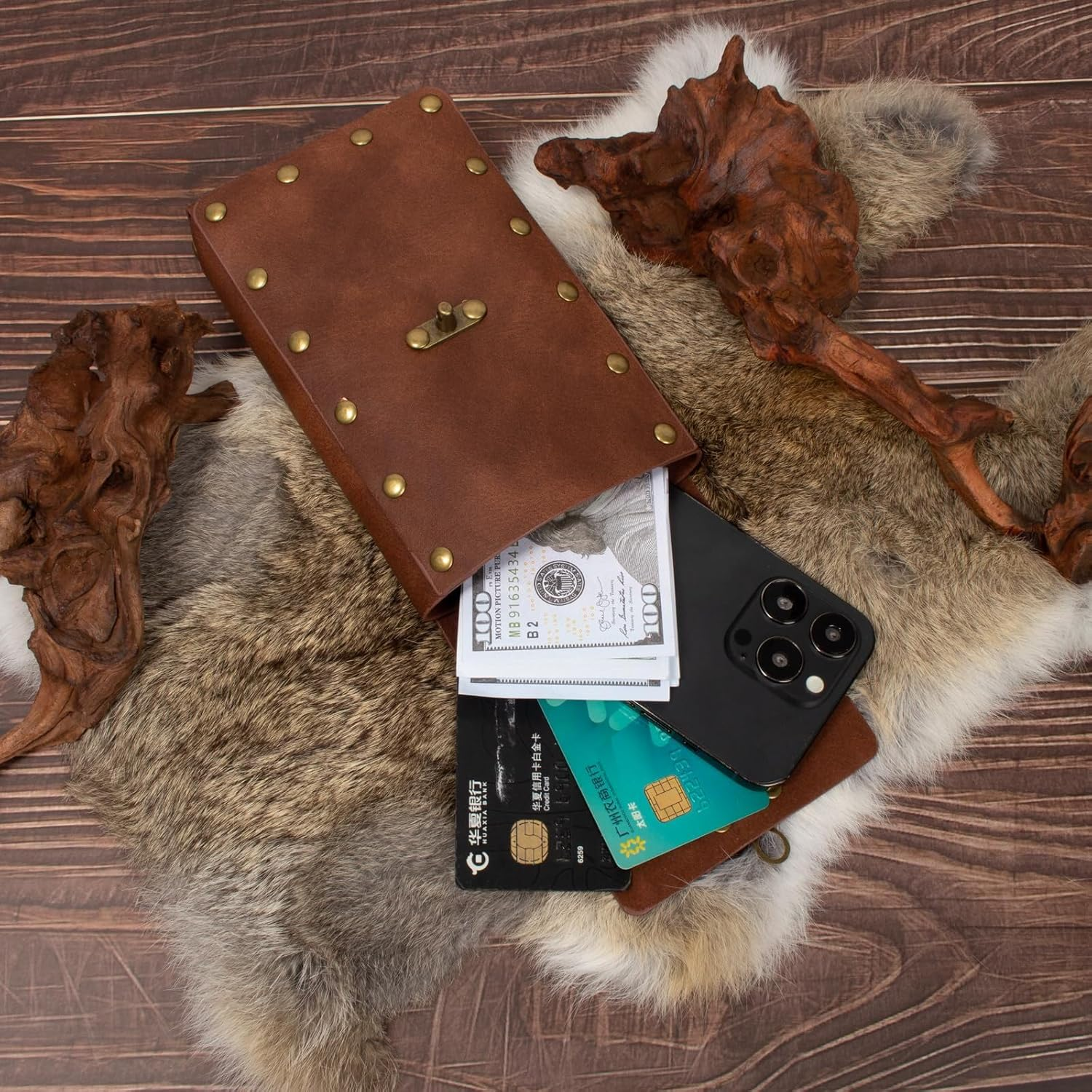 Renaissance Costume Accessories Casual Belt Pouch Fanny Pack Potion Bottle Skirt Hike Set Medieval Festival Halloween, Brown, Standard, Renaissance Costume Belt Pouch Fanny Pack Potion Bottle Set