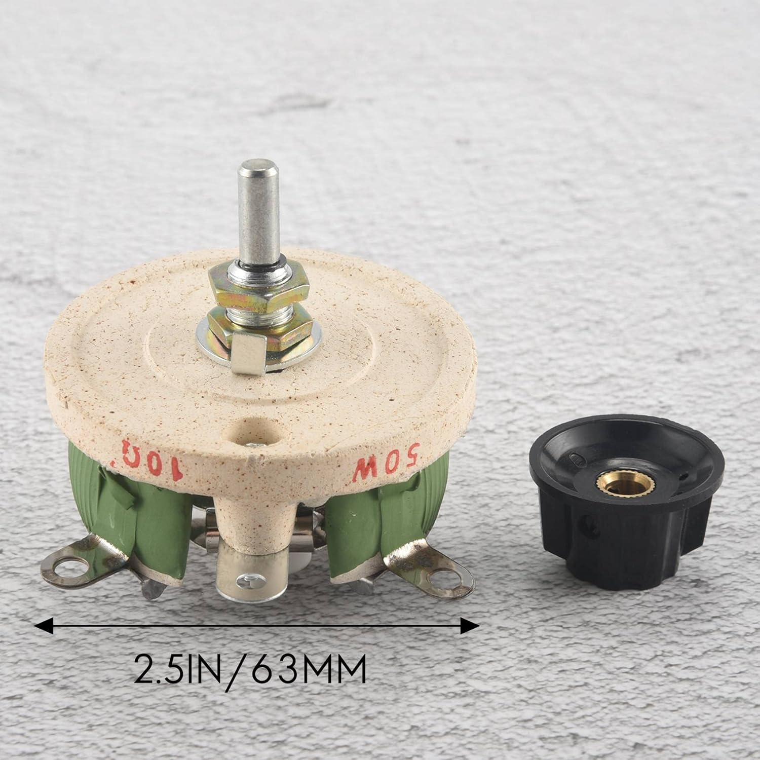 Barbuly 50W 10 Ohm Ceramic Potentiometer Variable Taper Pot Resistor Rheostat