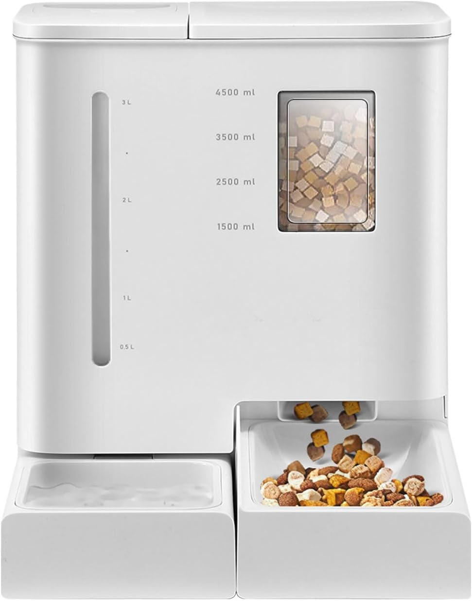 Pet Scene Automatic Pet Feeder Waterer Set, Wifi Smart Dog Cat Feeding Drinker with App Control Timed Voice Recorder, 5L Food & 4L Water Dispenser Capacity image number 2