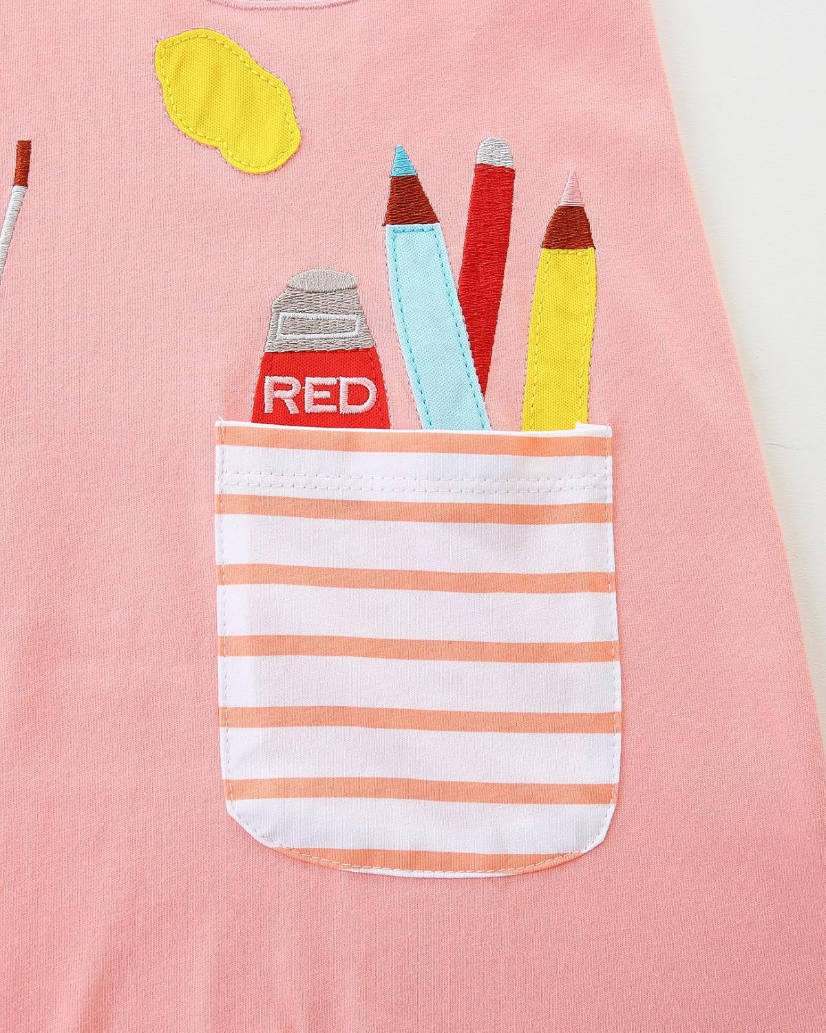 Freelu Girls' Cotton Casual Longsleeve Party Dresses Special Occasion Cartoon Print Dress image number 6