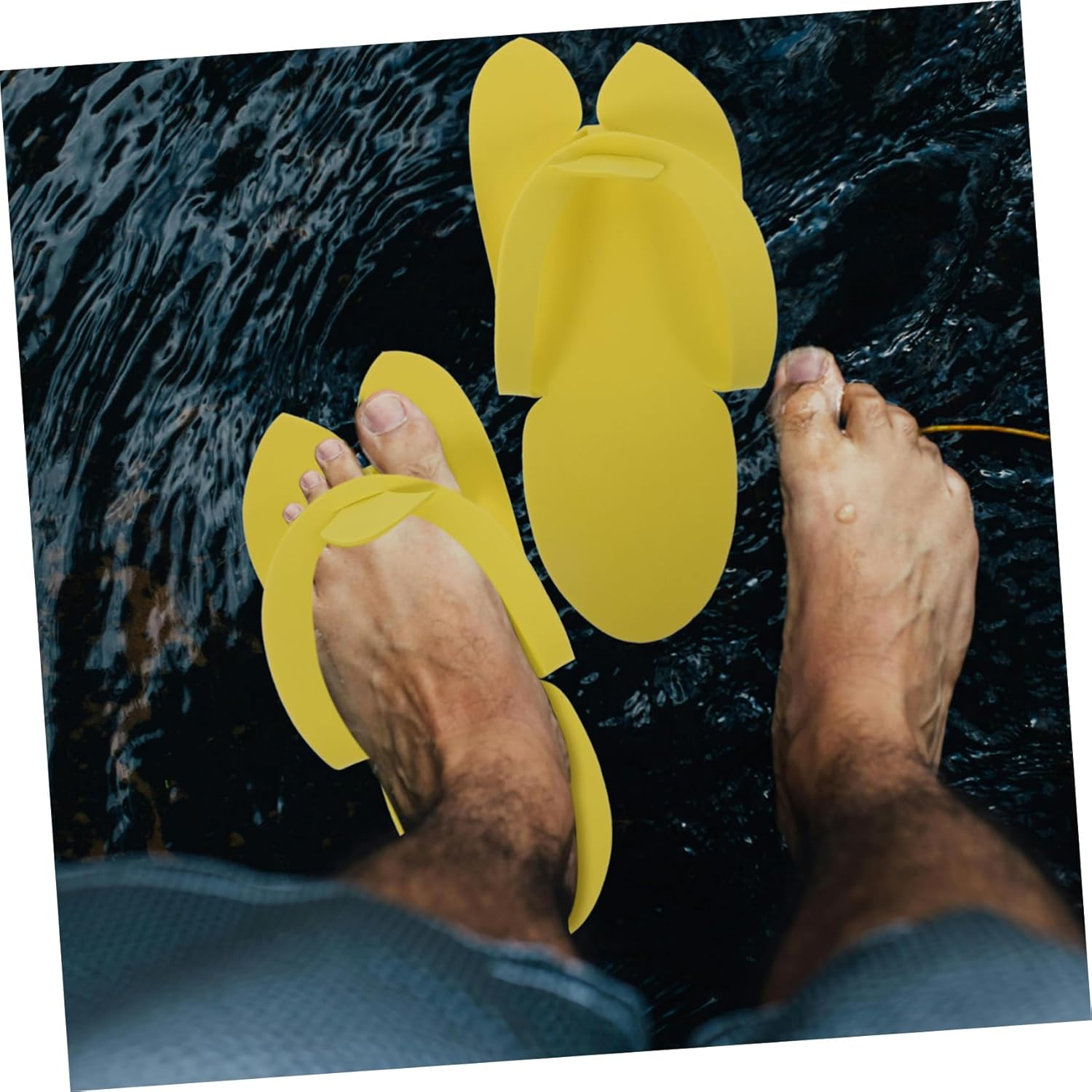 CALLARON 48Pairs Disposable Spa Slippers Eva Pedicure Sandals for Hotels and Salons Comfortable for Men and Women Random Colors Guest Footwear image number 3