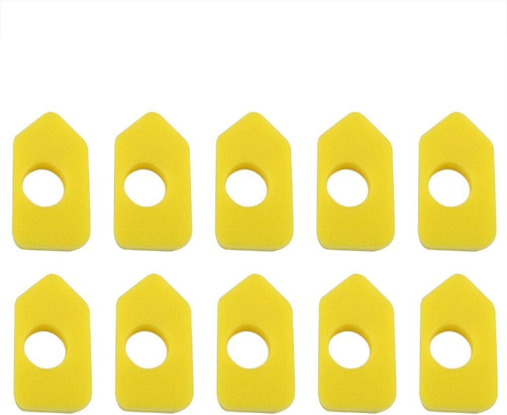 Foam Air Filter,10Pcs Air Filter Yellow Foam Replacement Air Cleaning System,Good Working Conditions and Easy Installation for Briggs & Stratton 986434 image number 4