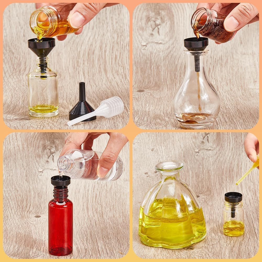 WADY 22 Pcs Small Metal Funnels with 4 Pack Mini Pipette, Metal Small Funnel Aluminum Alloy Funnel for Filling Bottles and Transferring Cosmetics Perfume, Kitchen Gadgets Accessories (Small) image number 2