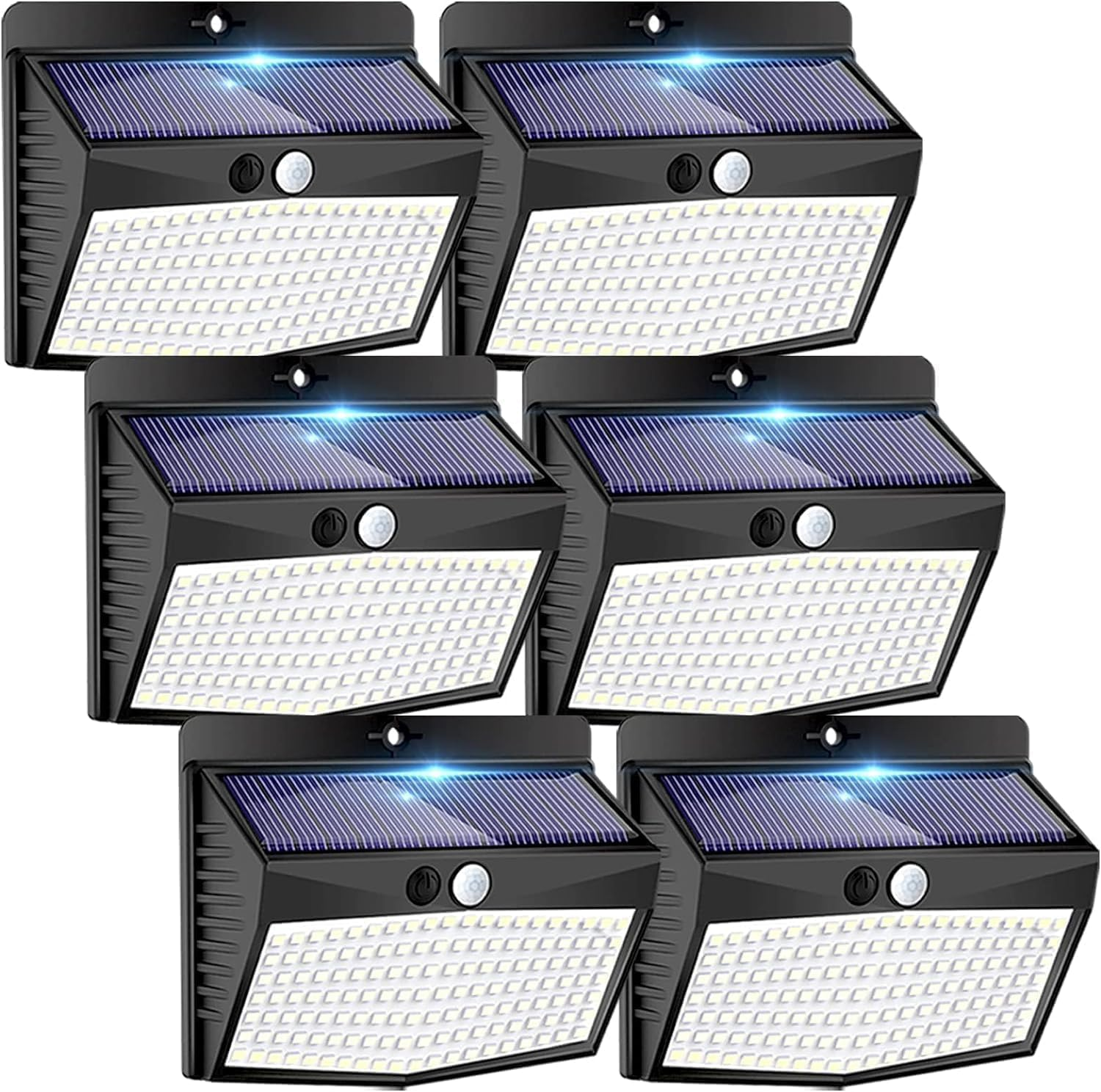 Amoowis Solar Lights for Outdoor Use with Motion Sensor, Pack of 6, 138 LED Spotlight with Motion Sensor, 3 Modes, IP65 Waterproof Motion Sensor, Outdoor Solar for Garden,Fence,Yard image number 2