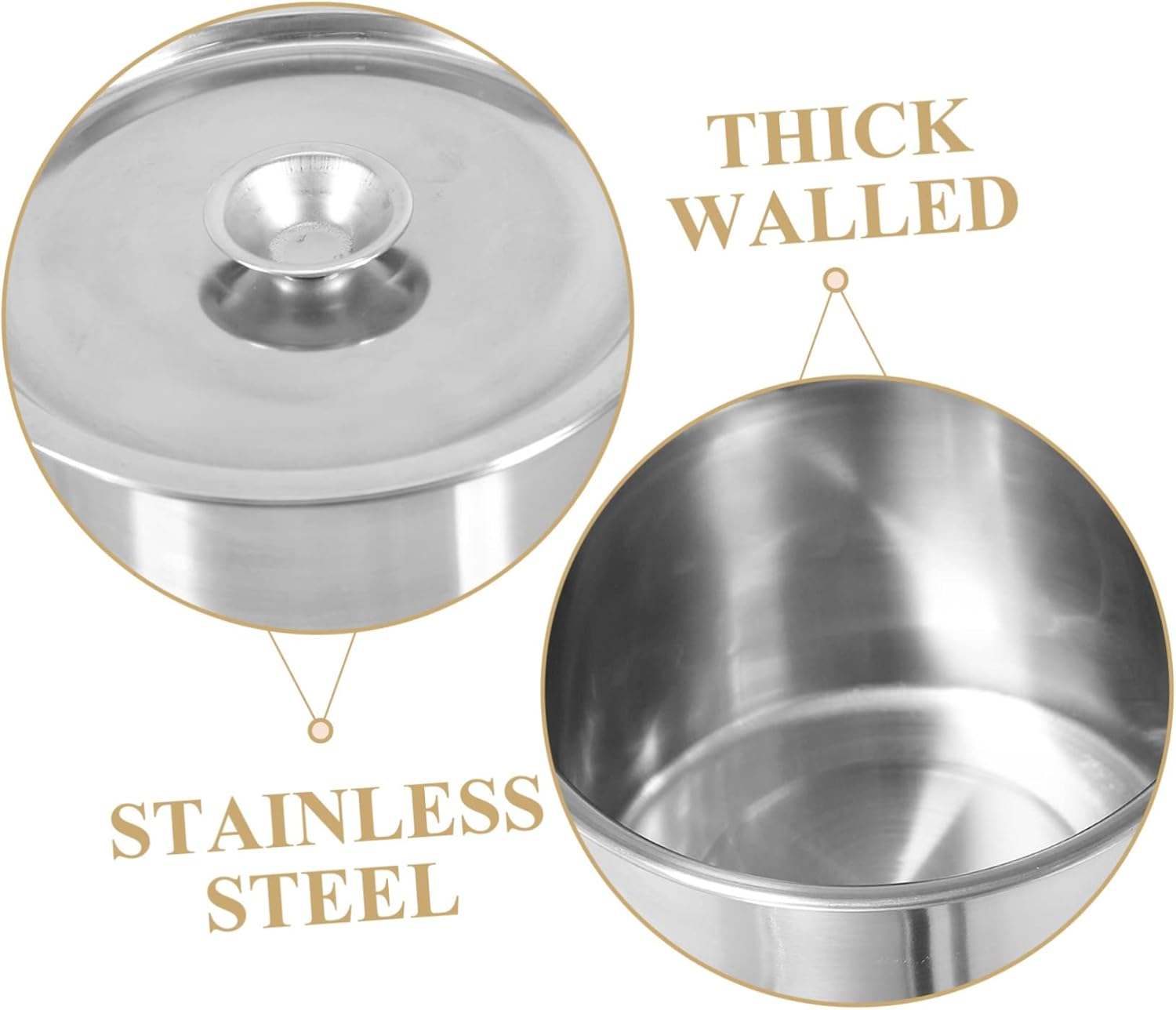 Gogogmee Stainless Steel Seasoning Storage Jars with Lids, 2-Set Metal Condiment Containers for Kitchen, Multi-Functional Spice Holders and Sugar Coffee Bean Canisters for Home Cooking image number 3