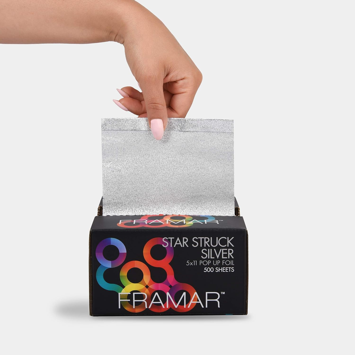 Framar Star Struck Silver Pop up Hair Foil, Aluminum Foil Sheet, Hair Foils for Highlighting - 500 Foil Sheets image number 2