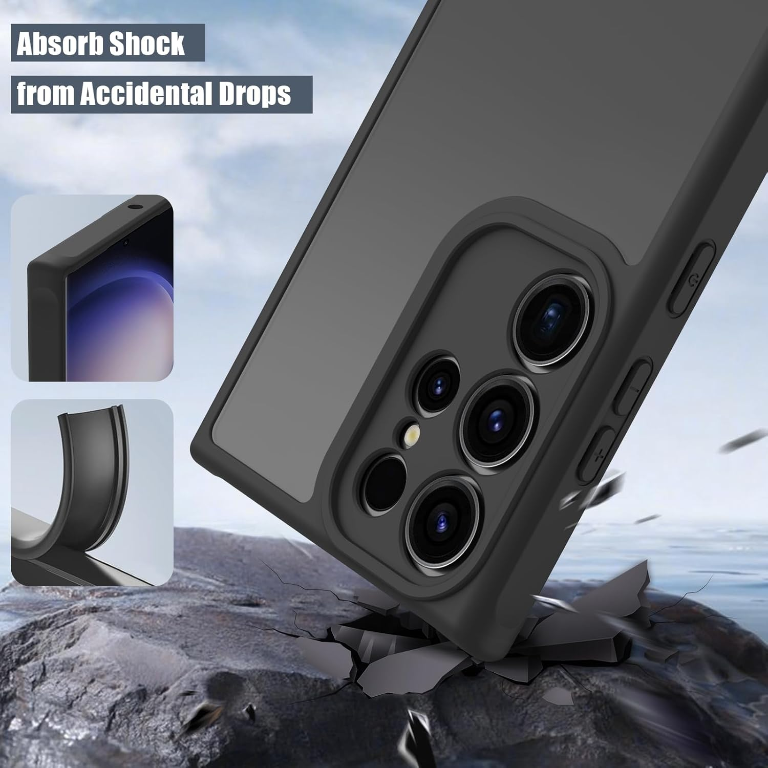 Matte Case for Samsung Galaxy S23 Ultra Case, Shockproof Drop Protection Anti-Fingerprint, Frosted Translucent Back Phone Cover for Samsung S23 Ultra Case 5G - Samsung Galaxy A16 image number 6