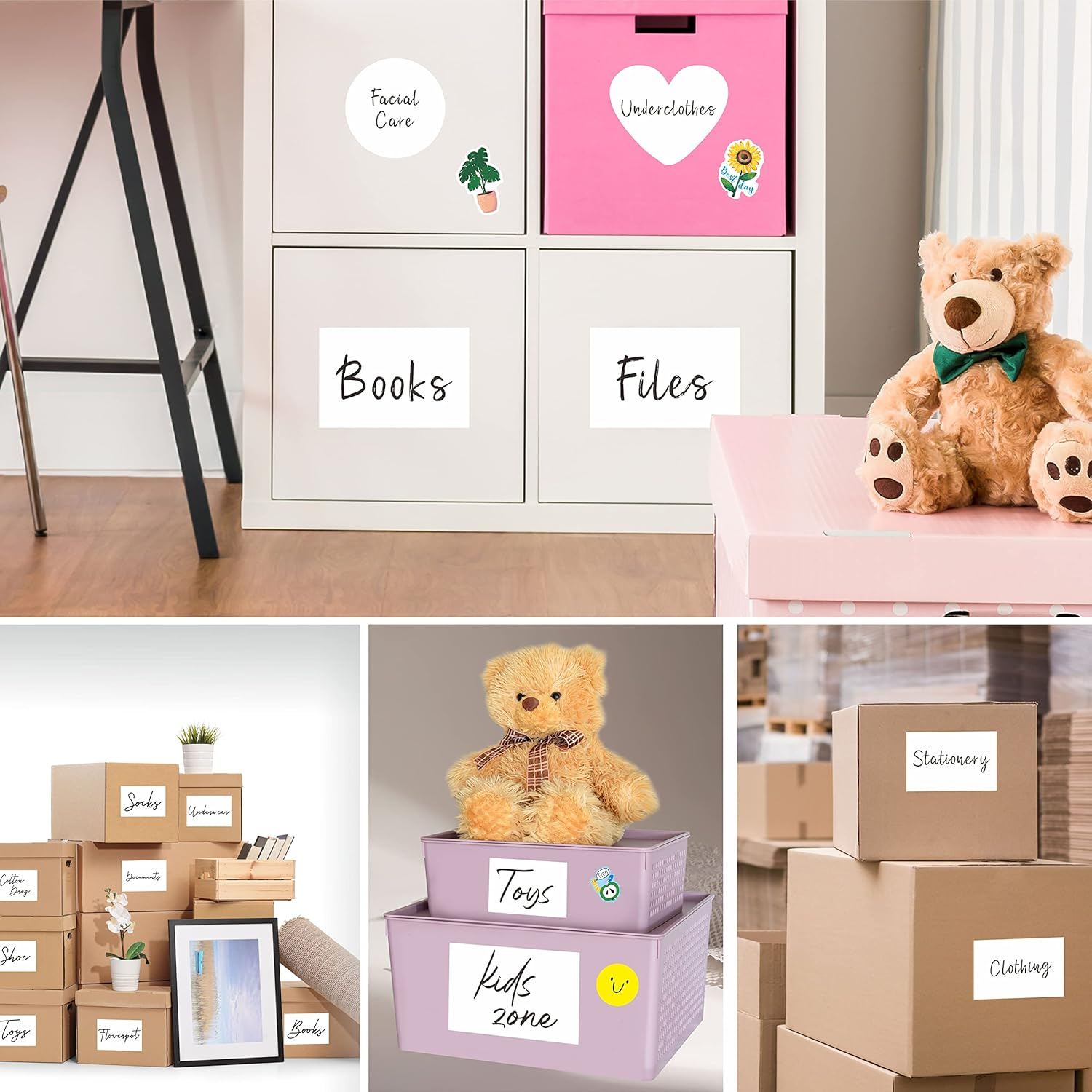 80 Large Size Removable Customizable Blank Labels, Water/Oil/Tear Resistant, No Residue for Home Organization Projects, Bins, Kitchen Storage Containers, Desk Items(6&rdquo;X 4&rdquo;) image number 6