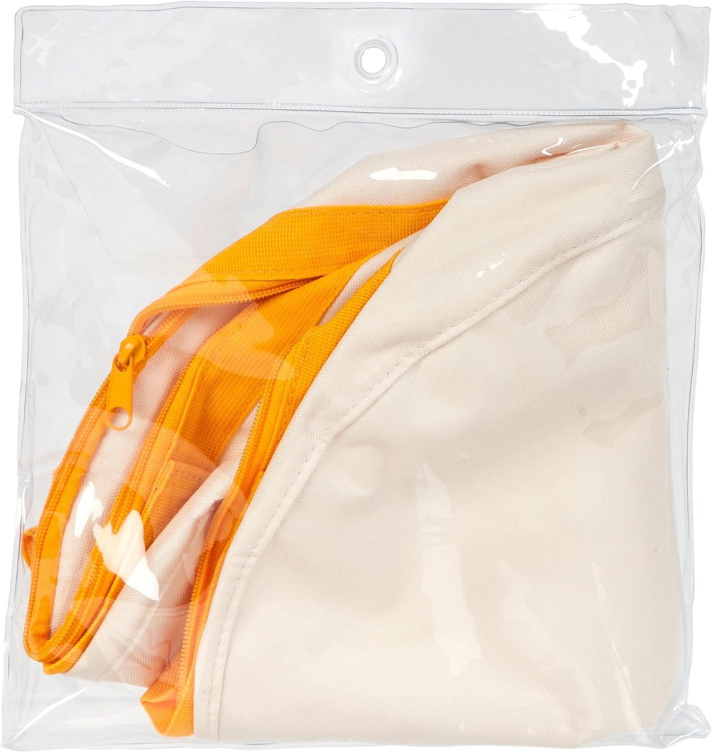 IRIS USA 15.5" Travel Cat Litter Box with Zipper Top and Handles, Mess-Free, PVC Coated to Prevent Leaks, Portable and Foldable, Cat Litter Pan for Travel, Hotels, and Cars, White/Yellow image number 5