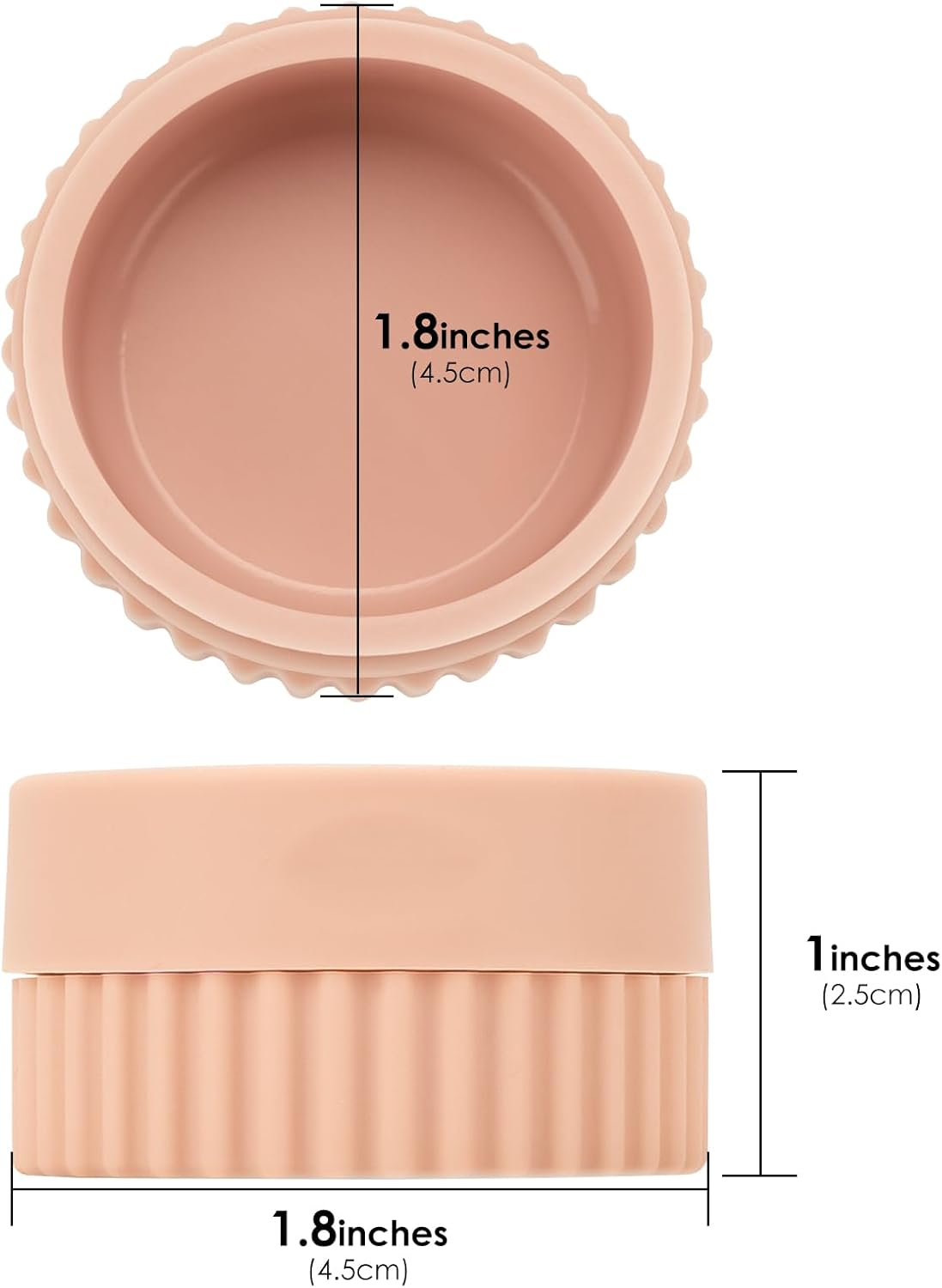 Adorila 4 Pcs Silicone Cream Jar with Lids, 21 Grams Small Travel Containers for Toiletries, Leakproof Refillable Bottles for Body Hand Cream, Lotion image number 6