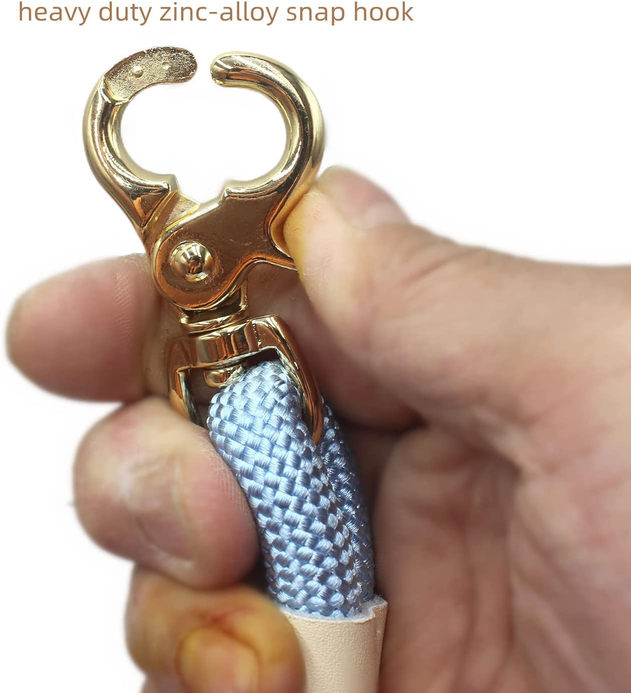 Lobster Snap Pet Leash 5FT, Special Strong Nylon Rope Dog Leash, Solid Color Rope Dog Lead for All Breeds (Army Green,5Ft*10Mm) image number 5