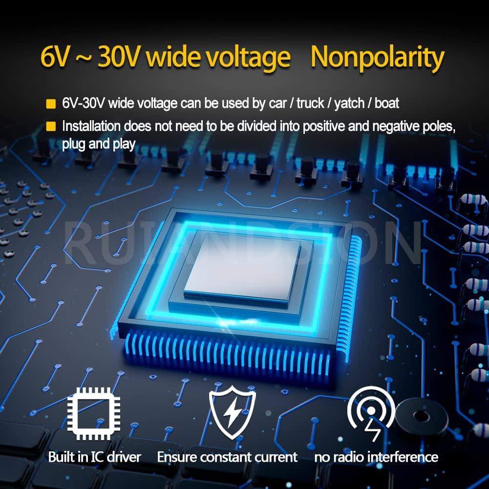 Ruiandsion 2Pcs BA15D LED Bulb 6V 12V 24V Warm White 1004 1076 LED Light Bulbs 6-30V Replacement for Car Camper Interior Lights, Non-Polarity image number 5