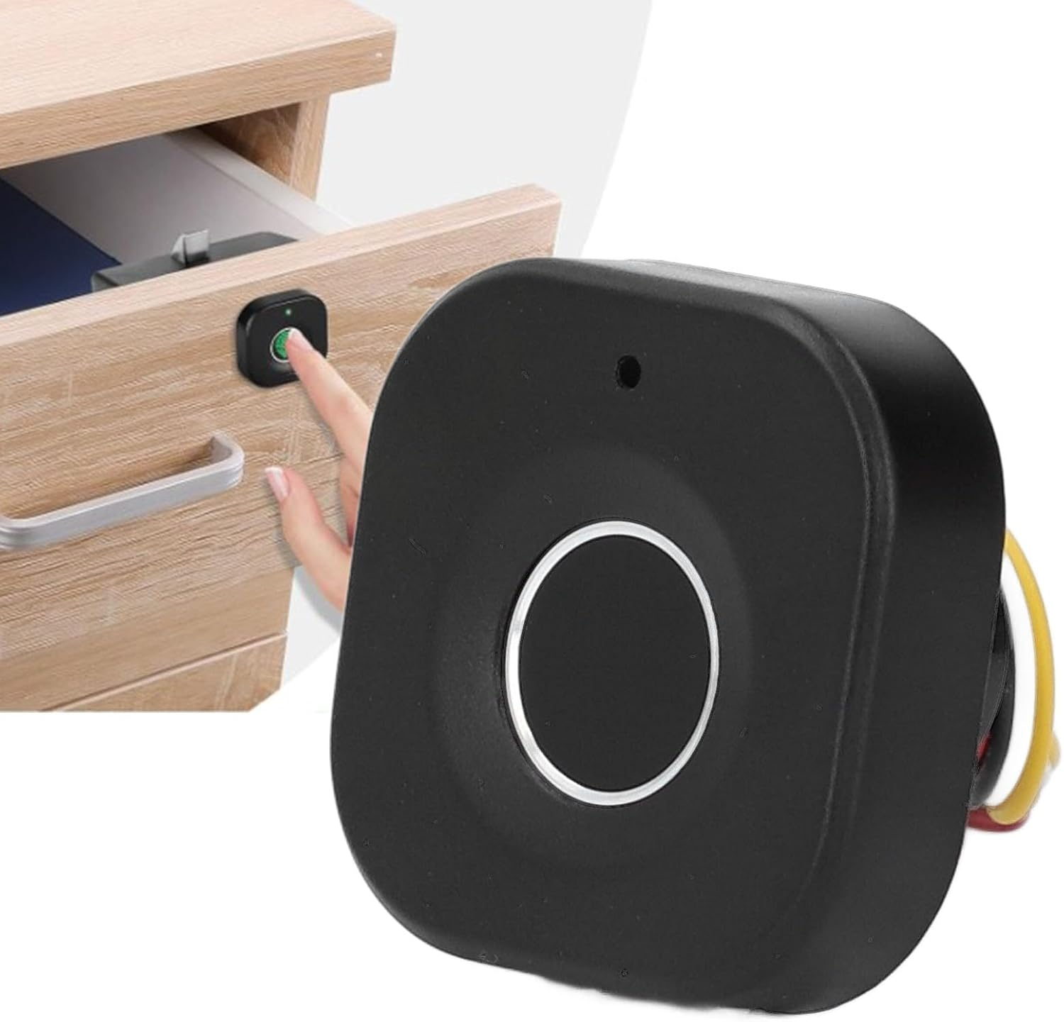 Fingerprint Cabinet Lock - APP Control Semiconductor Biometric Lock with Multiple Unlocking Methods, Locker Lock for Home and Office