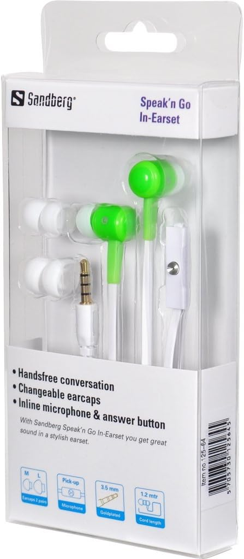 Sandberg 125-64 Speak'N Go Headphones Neon Green