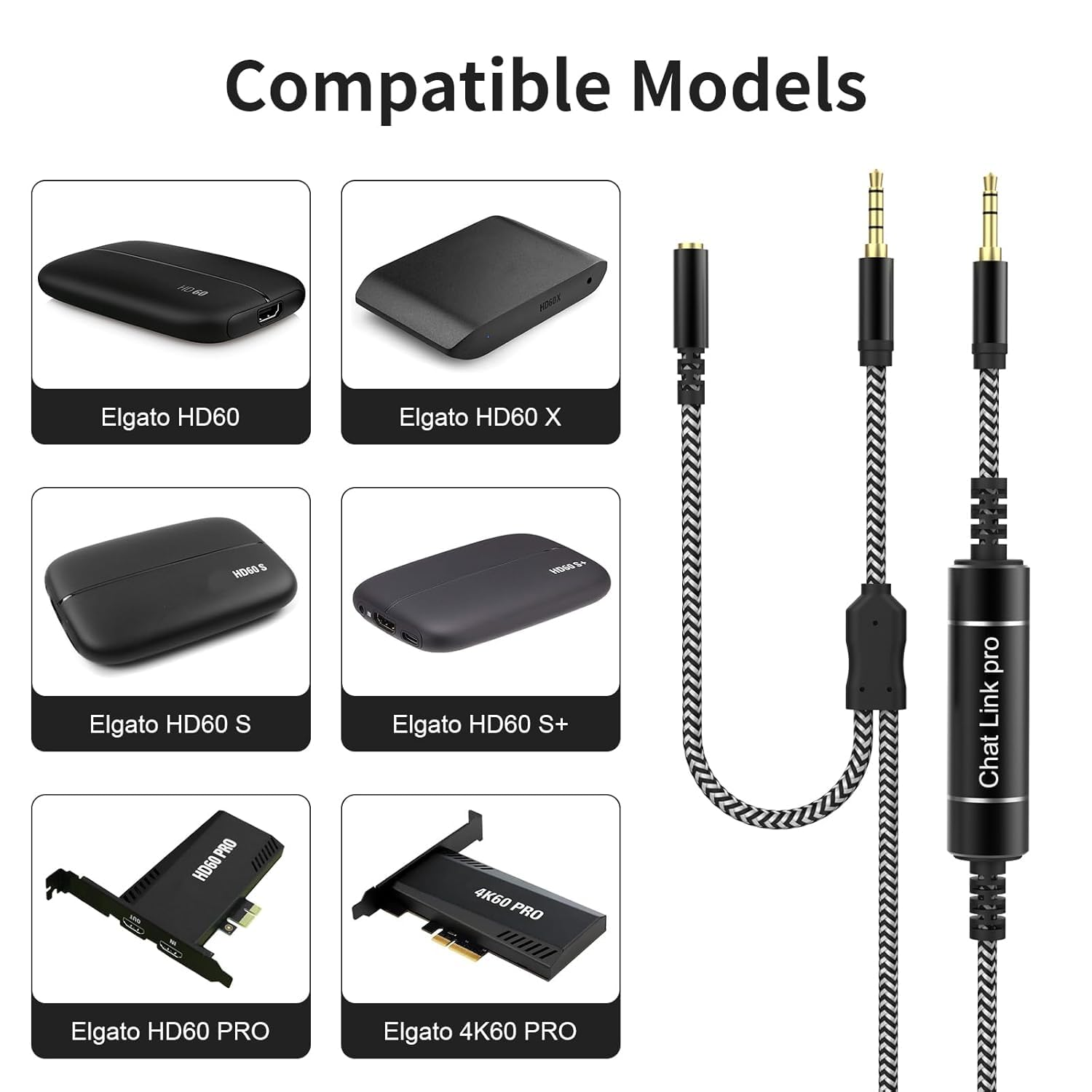 Chat Link Pro Cable Compatible with Elgato HD60S, HD60X, HD60S Plus, HD60 Pro Capture Card for Nintendo Switch, PS5, PS4, Xbox One, PC, 8.8Ft image number 5