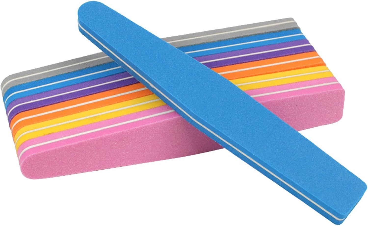 TRUSTTWO 5Pcs Sponge Nail File Diamond Sponge Nail Buffers Block Sandpaper 100/180 Buffing Files Polish Glitter Grinding Sanding Files the New (Color : Pink) image number 3