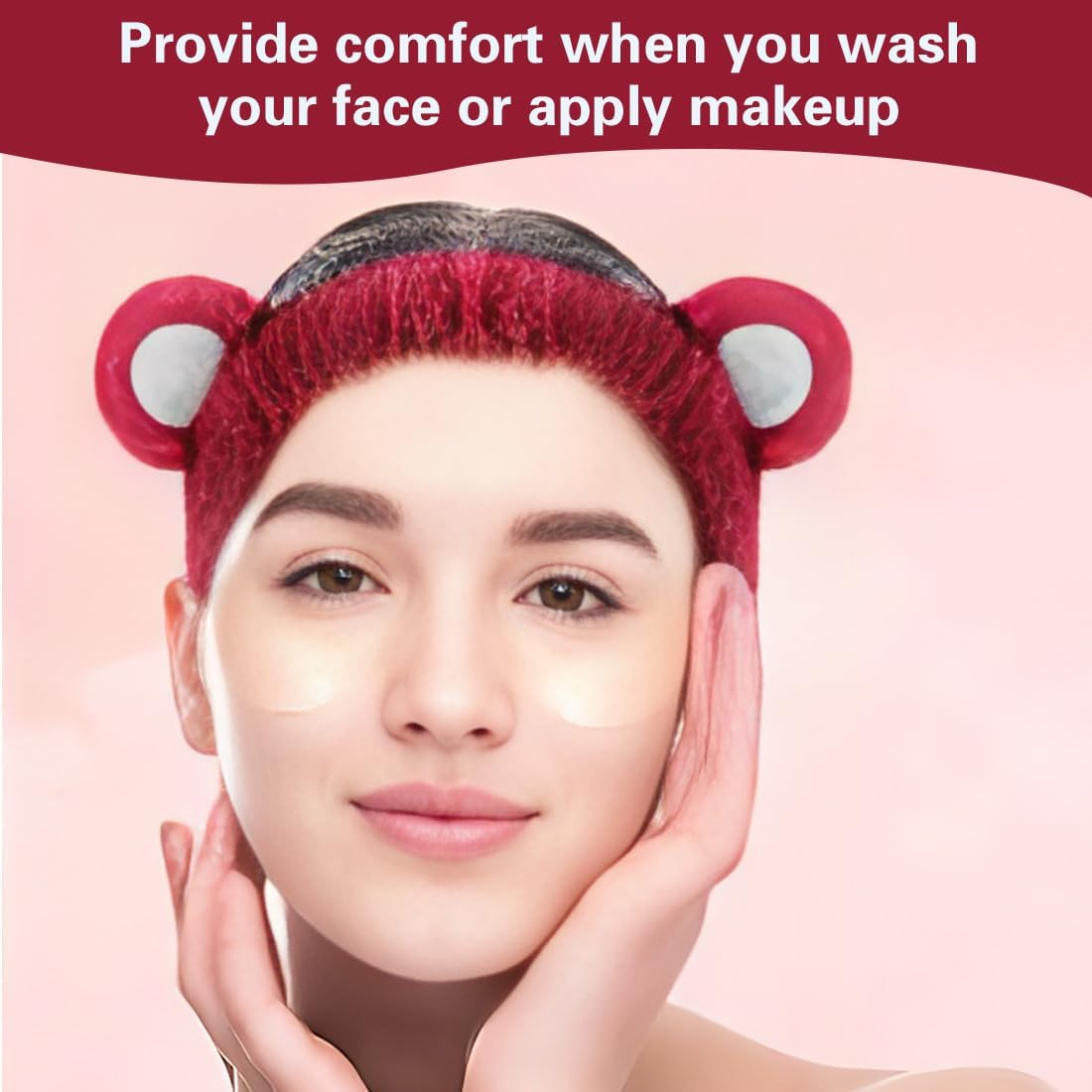 CATOR Headband for Washing Face Sponge Soft Terry Cloth Makeup Hair Band Skin Care Non-Slip Headband Hair Band Cosmetics for Women image number 1