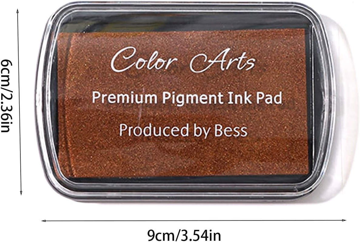 Gripebao Ink Pad for Stamps, Stamp Pads for Rubber Stamps, Washable Craft Ink Pad for Stamping, Permanent Fabric Ink Pad for Fingerprint, Card Making, Scrapbook, Paper, Wood (Silver) image number 3