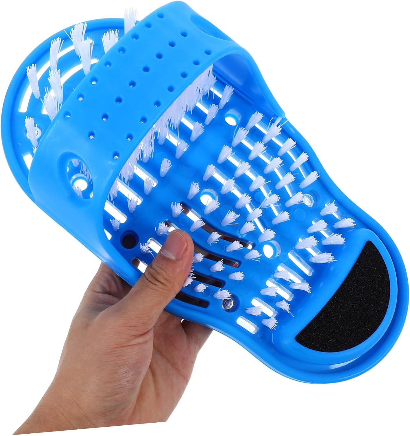 TOVINANNA Lazy Foot Scrubber with Dual Bristles Exfoliating Shower Foot Cleaner for Dead Skin Removal and Relaxing Massage the Bathroom image number 3