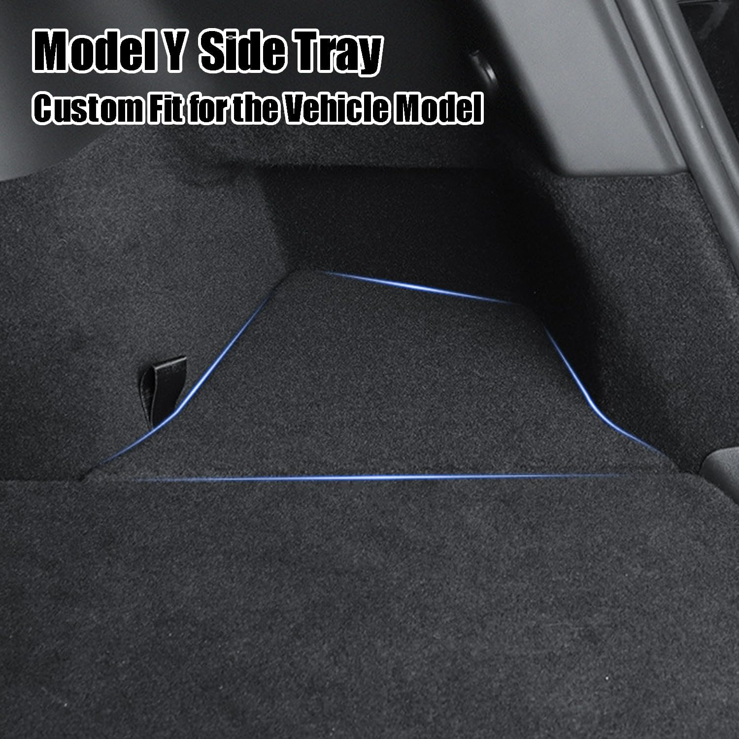 Yotsuba for Tesla Model Y Trunk Storage Bins, Rear Trunk Organizer Side Packets Tray for 2022-2024 Tesla Model Y 5-Seater (Newest Verion) image number 6