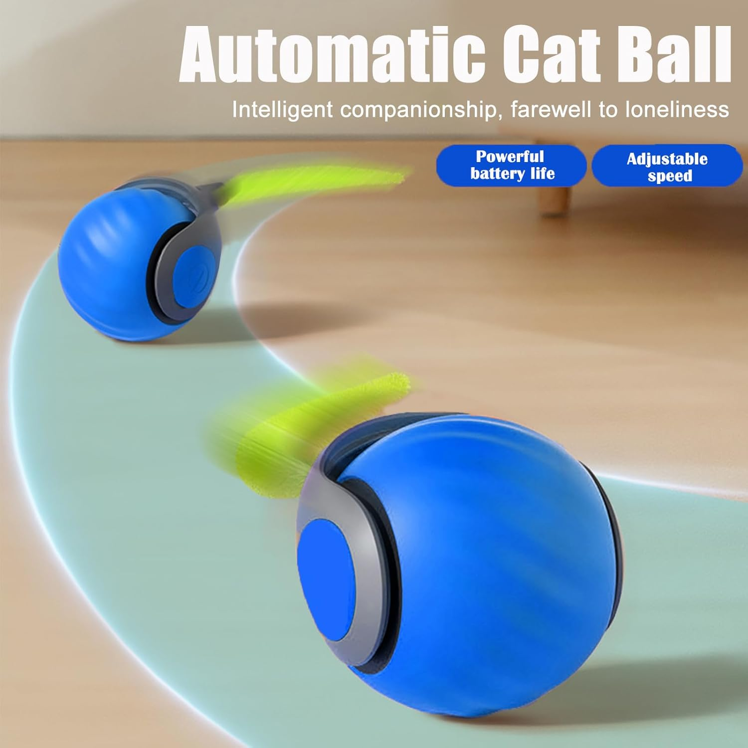 Petgravity 2025 Upgrades Cat Ball Toy with Tail,Interactive Cat Ball for Bored Indoor Cats, Automatic Cat Rolling Ball 2.0 Enrichment Toy, Electric Self Moving Toy, Electronic Rollie Pet Chase image number 4