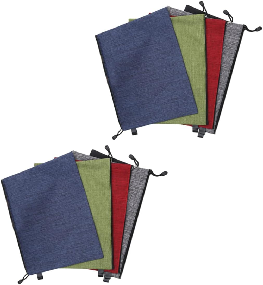 BCOATH 8Pcs Oxford Zipper File Bags Portable Document Wallets File Pockets Organizer for School Office Travel Random Color image number 6