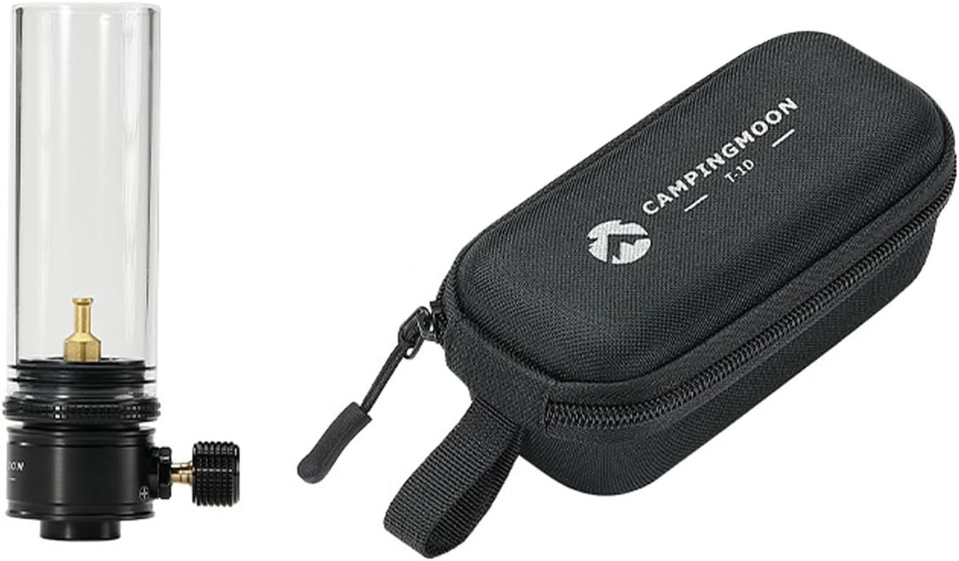 Campingmoon Camping Gas Lantern Gas Lamp Portable Outdoor Dreamlike Candle Black Camping Tent Lantern Glass Lantern image number 3