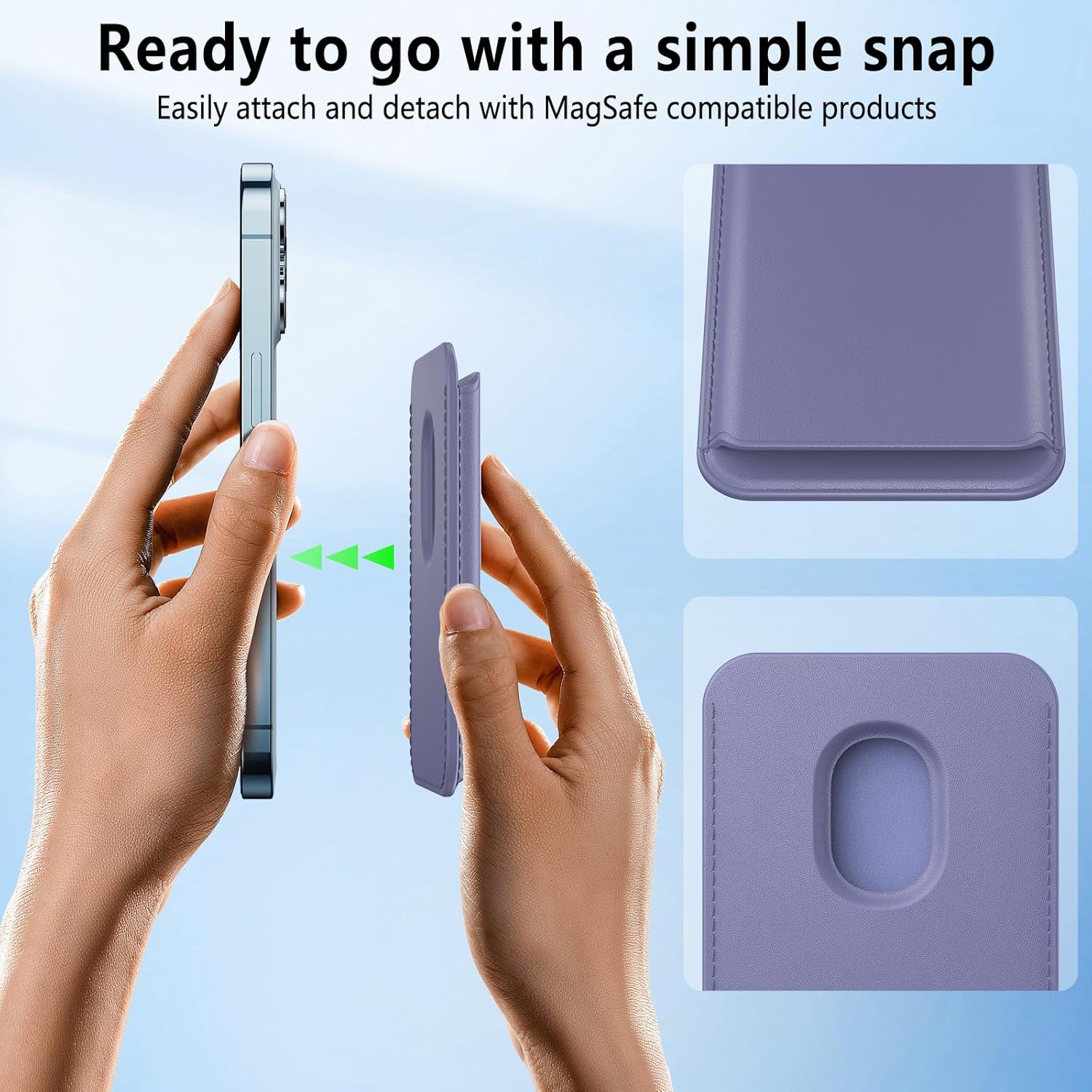 Magsafe Wallet Magnetic Card Holder, Premium Vegan Leather Phone Wallet for Phone Card Holder for Iphone 16 plus Pro Max 15 14 13 12 Series