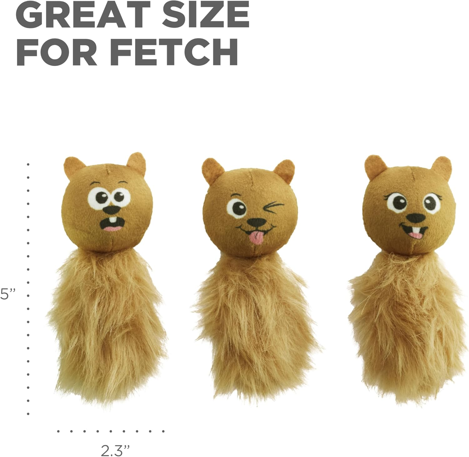 Outward Hound Nina Ottosson Plush Replacement Chipmunk Toys for Snuffle N' Treat Dog Ball Puzzle - 3 Pack image number 7