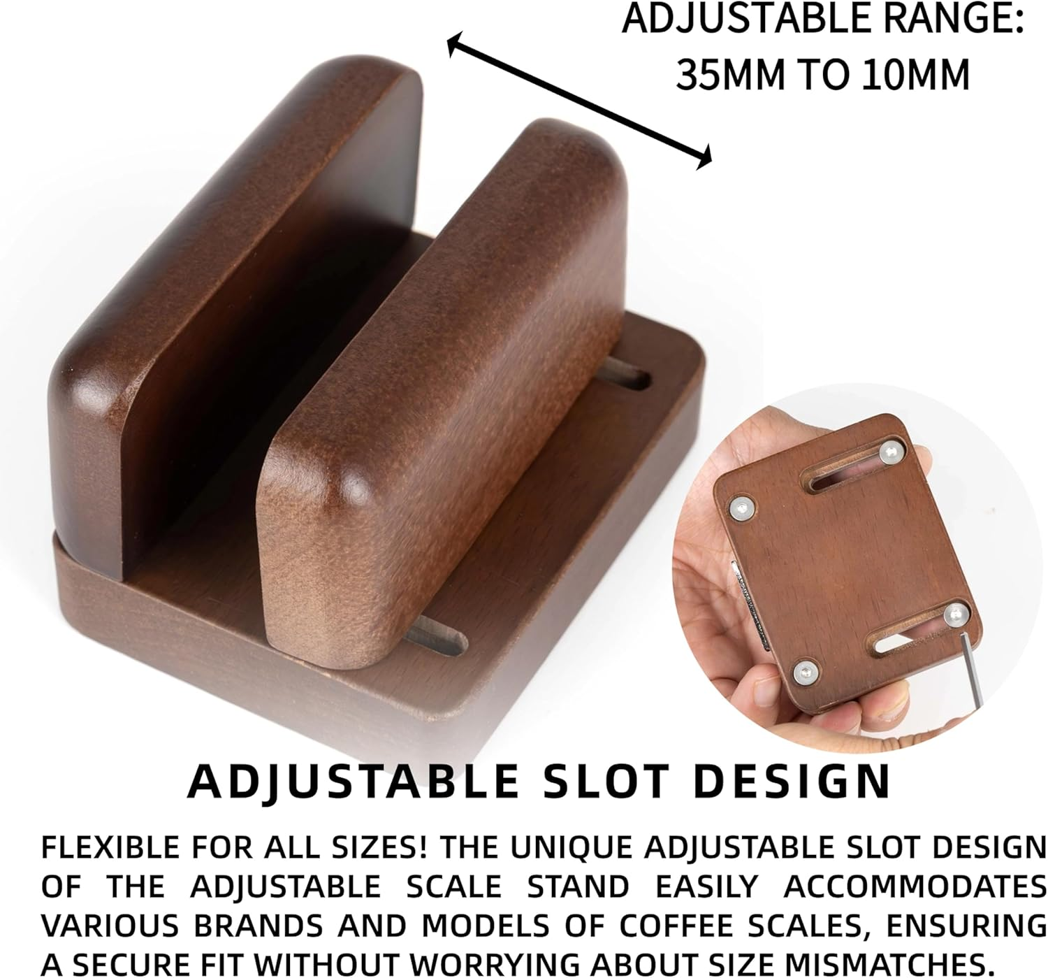 NEOUZA Adjustable Scale Stand for Digital Coffee Scal | Phone and Tablet Stand | Laptop Stand | Multi-Device Stand | Beechwood image number 5