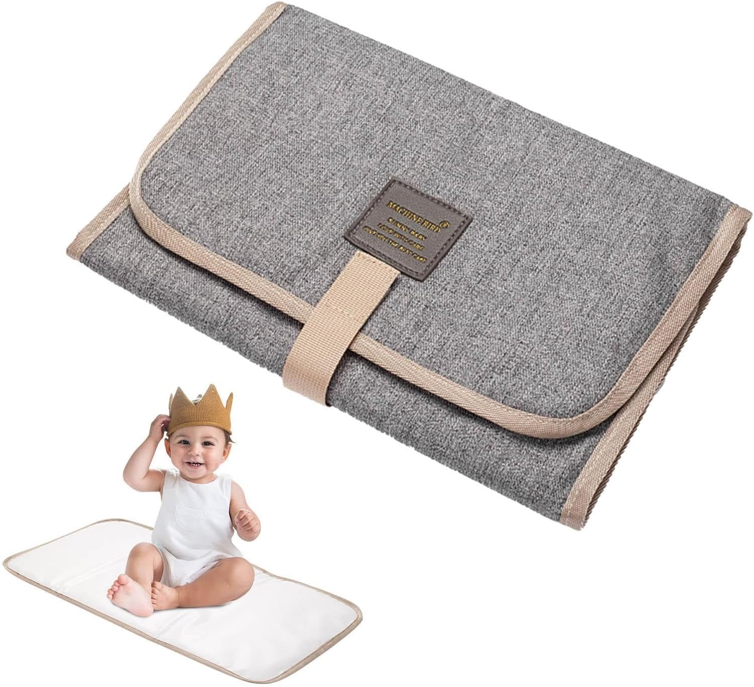 Baby Changing Mat, Portable Nappy Changing Mat, Travel Changing Mat, Baby Diaper Changing Pad, Changing Diaper Mat, Diaper Changing Mat, Foldable Changing Pad for Trips Travel Tours, Black